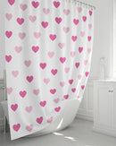 Pink Hearts Shower Curtain-1