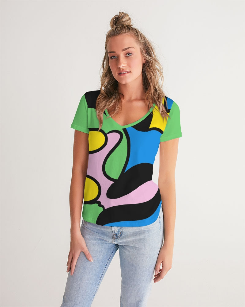 Color Wind Ladies V-Neck Tee