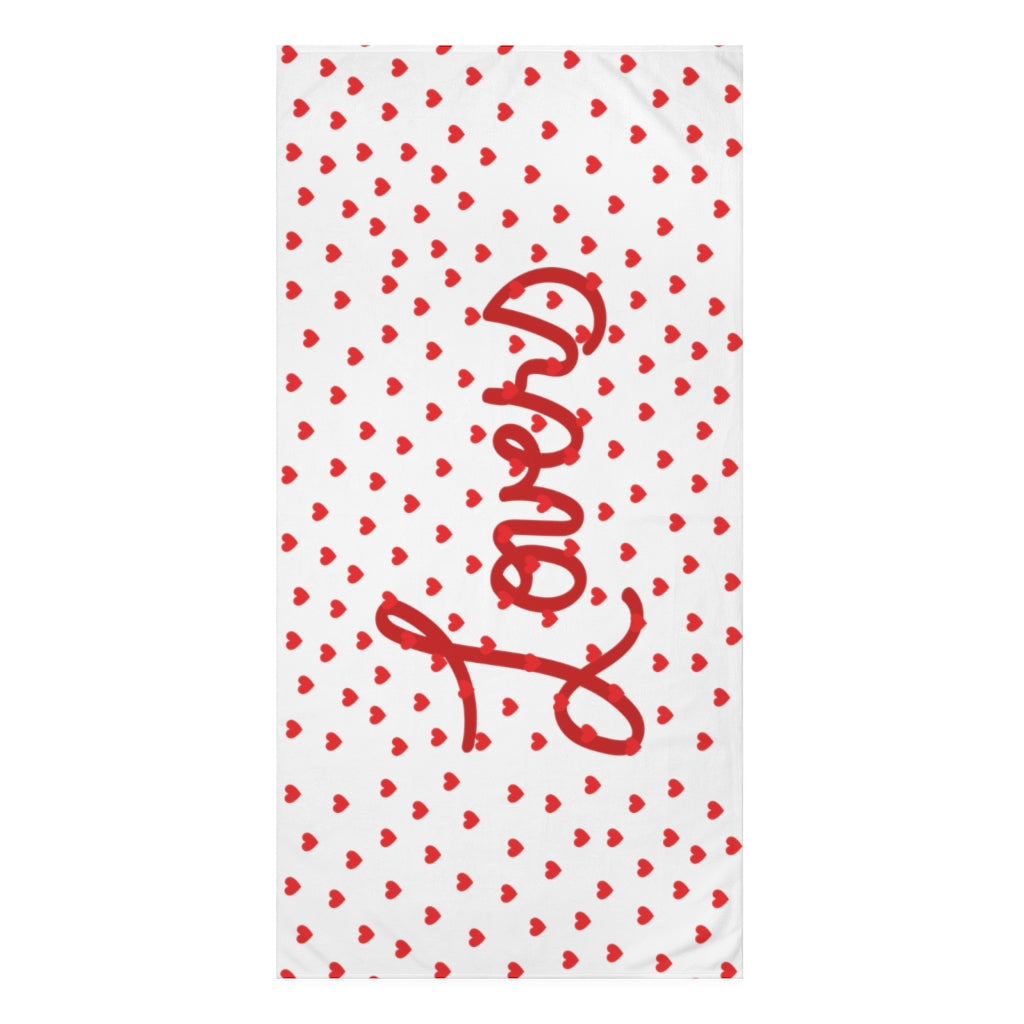 Red Hearts Lovers Premium Towel - 0