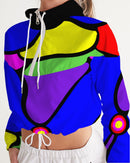 Tibetan Apple Ladies Cropped Windbreaker-2