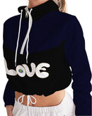 Love Is The Greatest Religion Cropped Ladies Windbreaker-8
