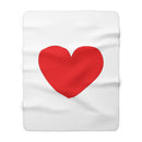 Big Red Heart Sherpa Fleece Blanket-5