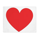 Big Red Heart White Placemat-1