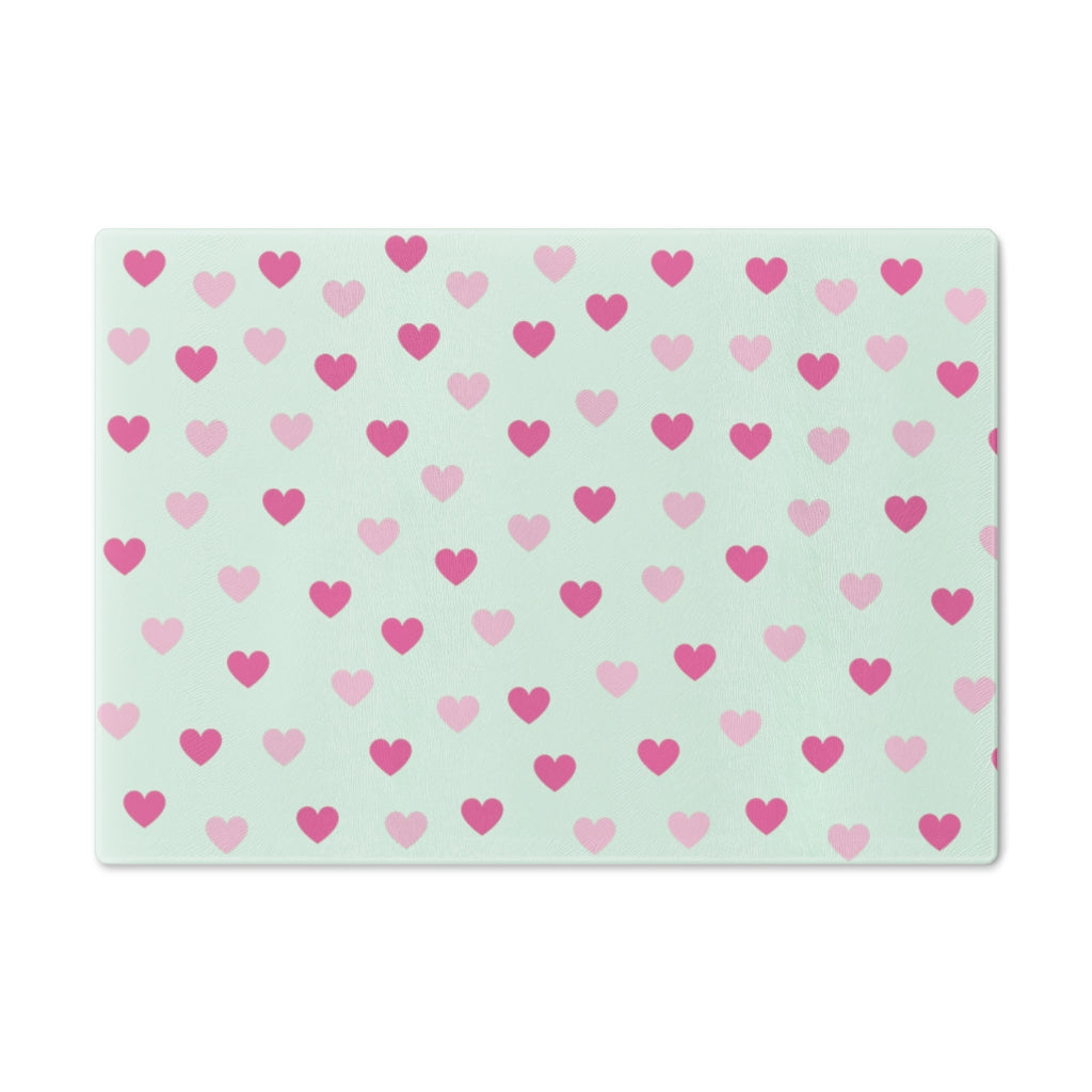 Pink Hearts Cutting Board