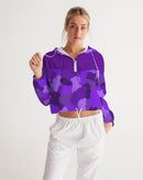 Purple Fusion Ladies Cropped Windbreaker-4