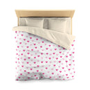 Pink Hearts Microfiber Duvet Cover-1