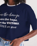 Unity and Freedom Ladies Lounge Cropped Tee-5