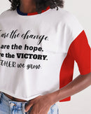 Unity and Freedom Ladies Lounge Cropped Tee-5