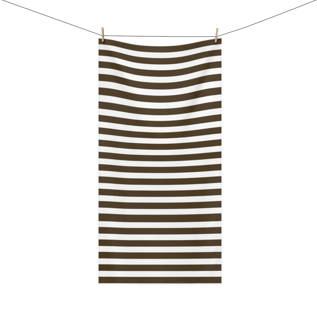 Black /White Stripe Mink-Cotton Towel