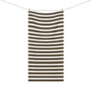 Black /White Stripe Mink-Cotton Towel-2