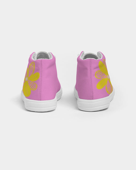Sunflower Pink Girls High top Canvas Shoe