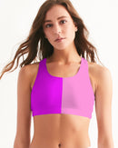 Pink Pink Ladies Seamless Sports Bra-1