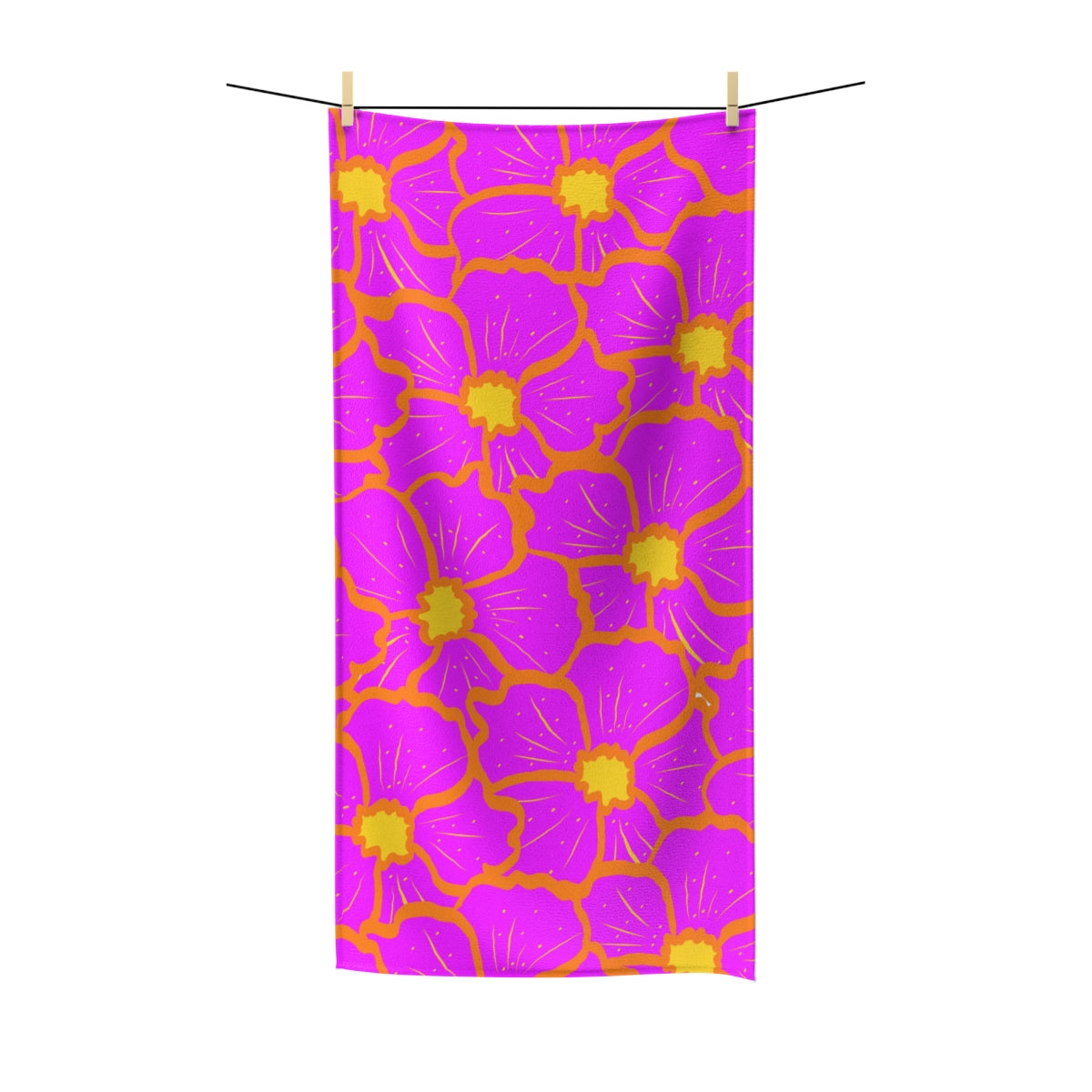 Cali Flower Polycotton Towel