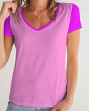 Pink Pink Ladies V-Neck Tee-1