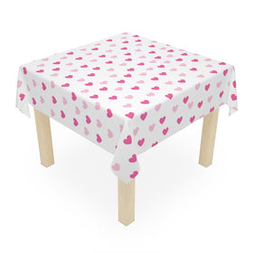 Pink Hearts Table Cloth