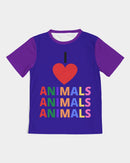 I LOVE ANIMALS Blue Boys T-Shirt-1