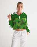 Green Fusion Ladies Cropped Windbreaker-5
