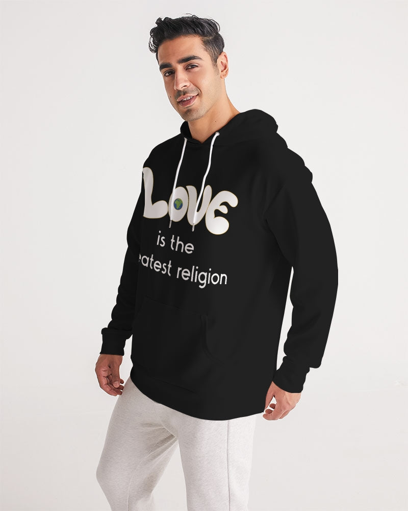 Love Is The Greatest Religion Men's Hoodie (QR CODE ON THE BACK FOR BRAND SUPPORTERS)