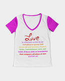 LOVE IS Ladies V-Neck Tee-7