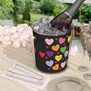 Sweet Tart Heart Black Ice Bucket with Tongs-2