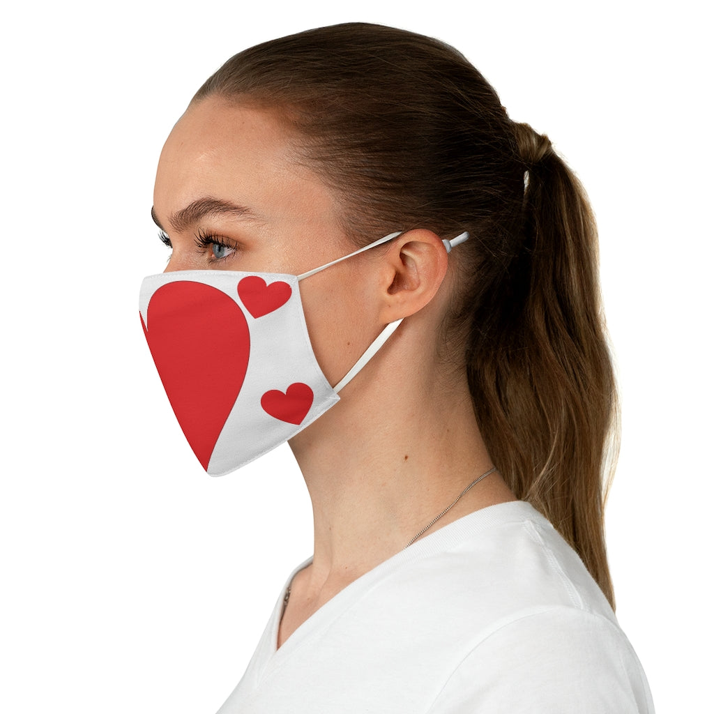 Big Red Heart Fabric Face Mask