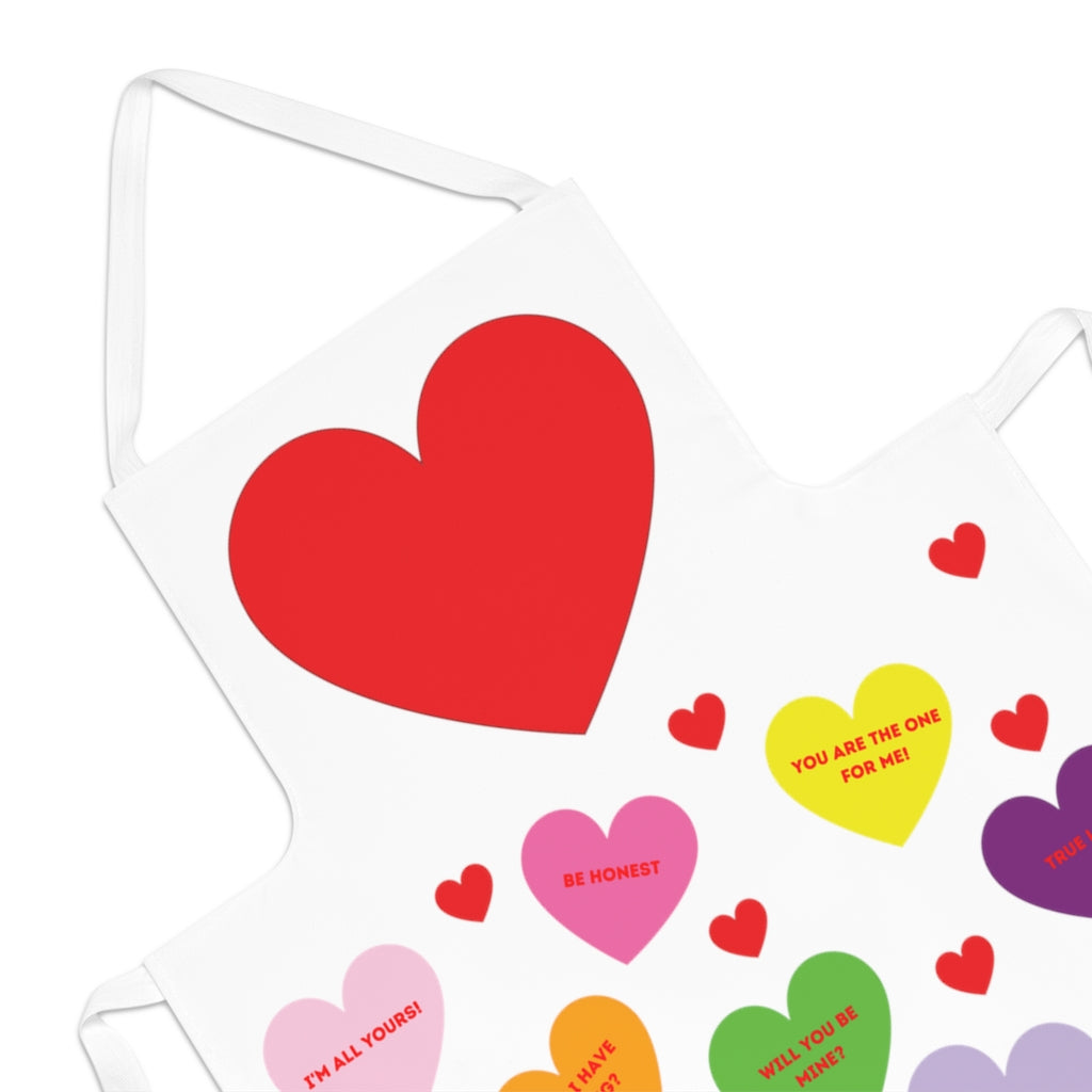 Valentine's Sweet Tart Hearts Adult Apron