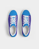 Blue Turqu Ladies Faux-Leather Sneakers-4