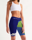 Love Is The Greatest Religion Ladies Mid-Rise Bike Shorts-1