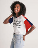 Unity and Freedom Ladies Lounge Cropped Tee-4
