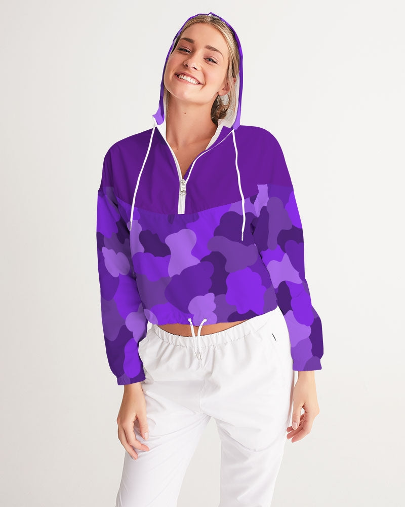 Purple Fusion Ladies Cropped Windbreaker - 0