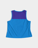 Blue Turqu Ladies Cropped Tank-8