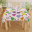 Valentine's Sweet Tart Hearts Table Cloth-1