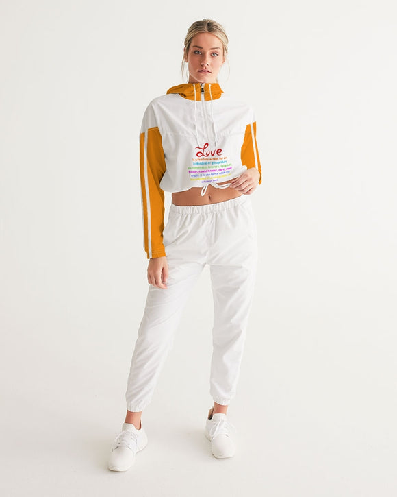 LOVE IS Ladies Cropped Windbreaker