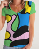 Color Wind Ladies V-Neck Tee-1