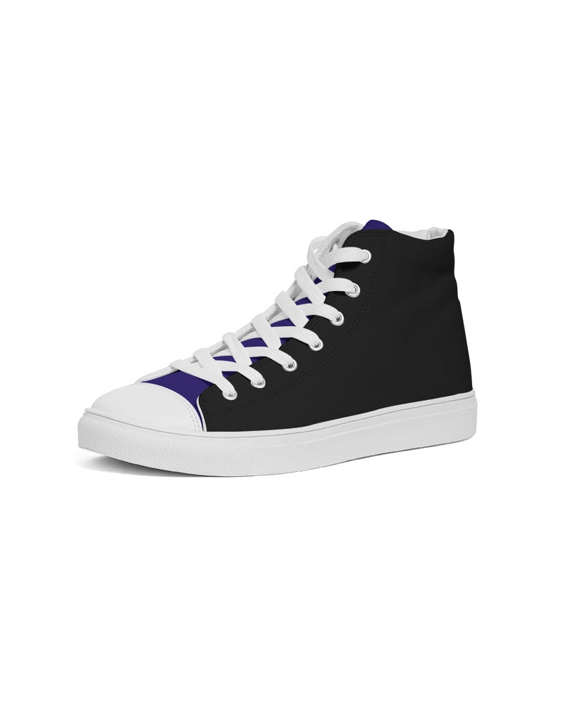 Black and Blue Hightop Men's Shoes