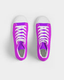 Solid Hot Pink Ladies Hightop Canvas Shoe-4