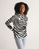 Zebra Print Ladies Hoodie-4