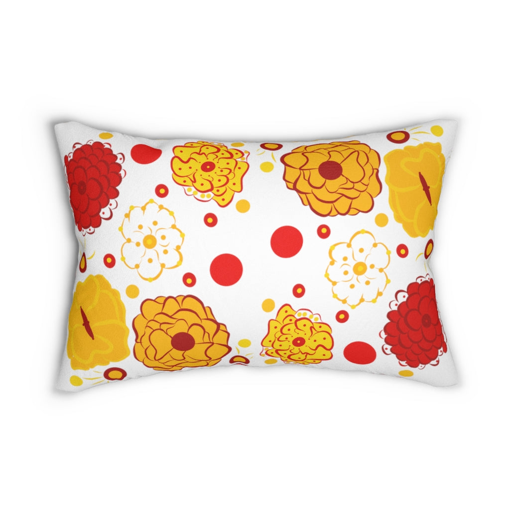 Sunshine Bouquet Spun Polyester Lumbar Pillow