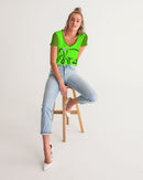 Eat Like A Giant Ladies V-Neck Tee-6