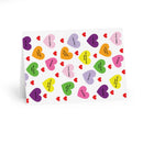 Valentine's Sweet Tart Hearts Blank Inside Greeting Cards (5 Pack)-4
