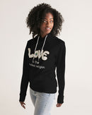 Love Is The Greatest Religion Ladies Hoodie (QR CODE ON BACK FOR BRAND SUPPORTERS)-5