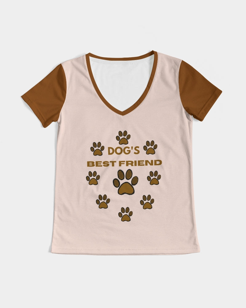 Dog's Best Friend Ladies V-Neck Tee