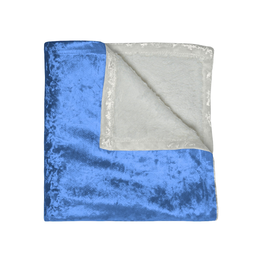 NC BLUE Crushed Velvet Blanket