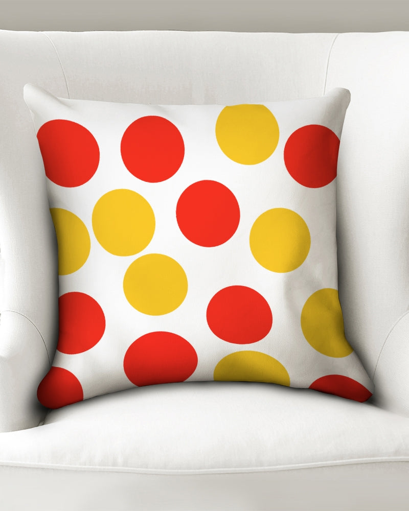 Hot Sun Dots World 18x18 Throw Pillow Case - 0