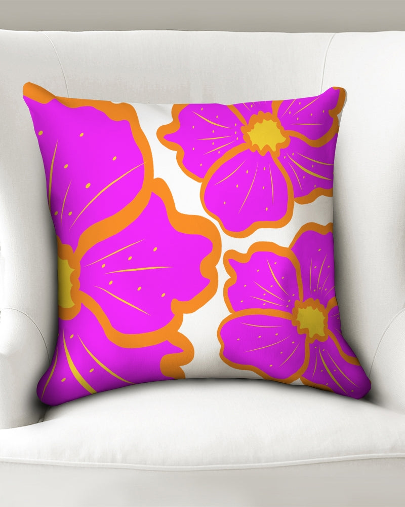 Cali Flower 18x18 Throw Pillow Case - 0