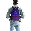 I LOVE ANIMALS Small Blue Canvas Back Pack-2