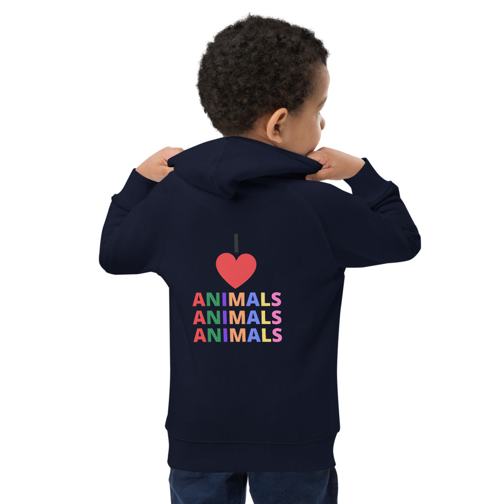 I LOVE ANIMALS Boys HOODIE - 0