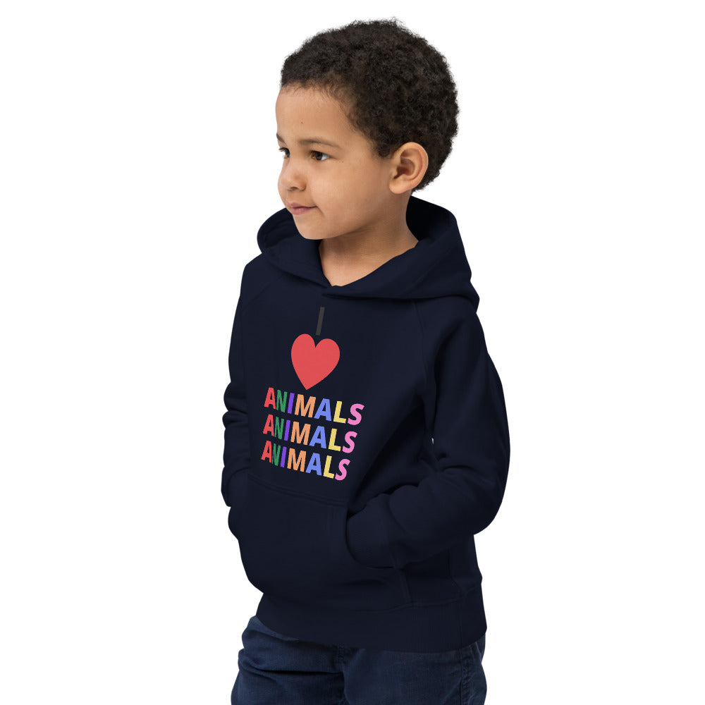 I LOVE ANIMALS Boys HOODIE