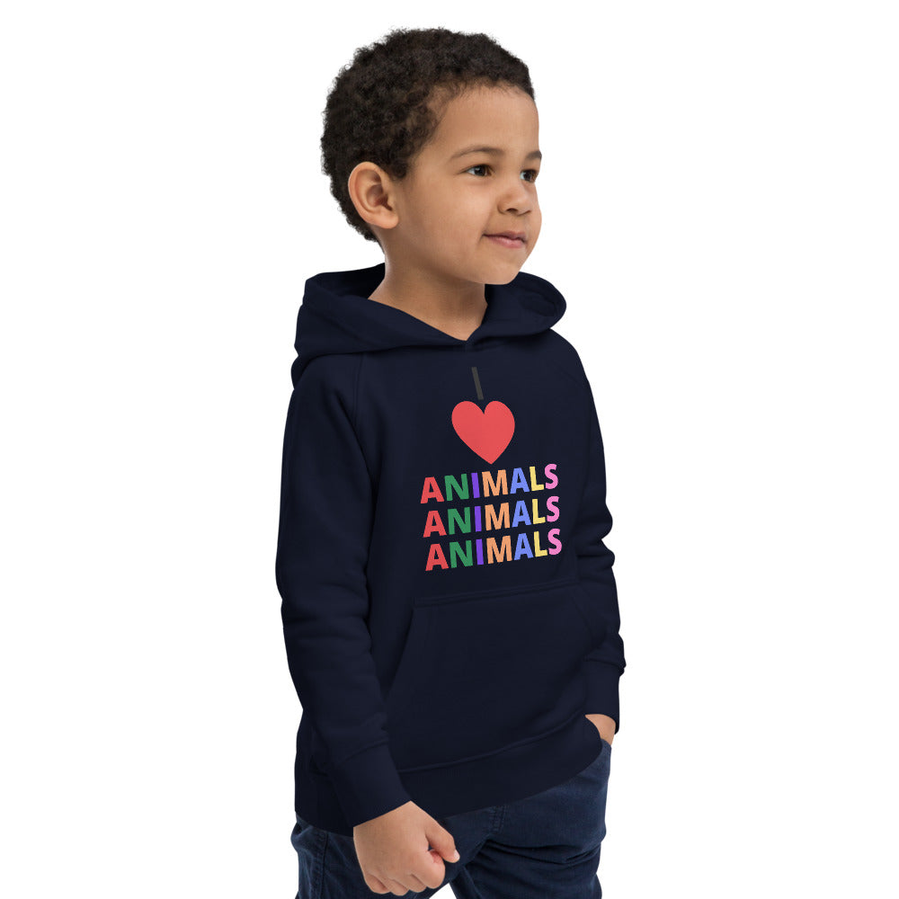 I LOVE ANIMALS Boys HOODIE