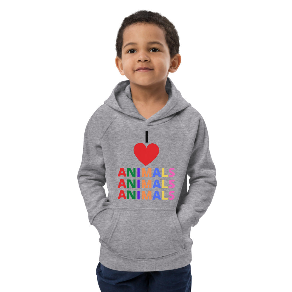 I LOVE ANIMALS Boys HOODIE